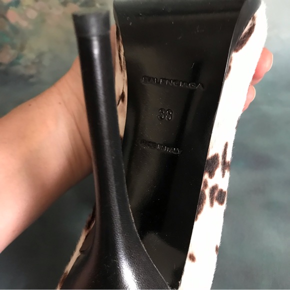 Balenciaga Fur Stiletto Ankle Booties - Picture 11 of 12